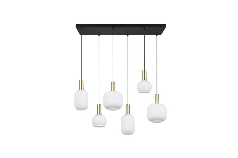 Pendel TRIO Diva 6-dele, Matmessing/hvid - 6-dele, Matmessing/hvid - Belysning - Lamper & indendørsbelysning - Loftlampe - Pendellamper & hængelamper