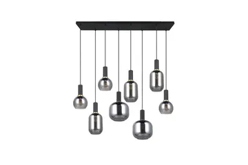 Pendel TRIO Diva 8-delt, Mat sort/krom - 8-delt, Mat sort/krom - Belysning - Lamper & indendørsbelysning - Loftlampe - Pendellamper & hængelamper
