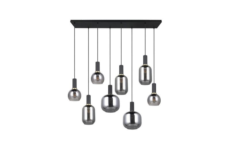 Pendel TRIO Diva 8-delt, Mat sort/krom - 8-delt, Mat sort/krom - Belysning - Lamper & indendørsbelysning - Loftlampe - Pendellamper & hængelamper