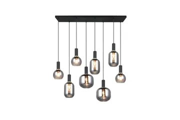 Pendel TRIO Diva 8-delt, Mat sort/krom - 8-delt, Mat sort/krom - Belysning - Lamper & indendørsbelysning - Loftlampe - Pendellamper & hængelamper