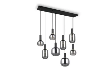 Pendel TRIO Diva 8-delt, Mat sort/krom - 8-delt, Mat sort/krom - Belysning - Lamper & indendørsbelysning - Loftlampe - Pendellamper & hængelamper