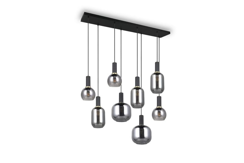 Pendel TRIO Diva 8-delt, Mat sort/krom - 8-delt, Mat sort/krom - Belysning - Lamper & indendørsbelysning - Loftlampe - Pendellamper & hængelamper