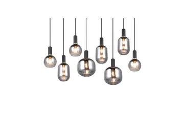 Pendel TRIO Diva 8-delt, Mat sort/krom - 8-delt, Mat sort/krom - Belysning - Lamper & indendørsbelysning - Loftlampe - Pendellamper & hængelamper