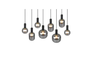 Pendel TRIO Diva 8-delt, Mat sort/krom - 8-delt, Mat sort/krom - Belysning - Lamper & indendørsbelysning - Loftlampe - Pendellamper & hængelamper