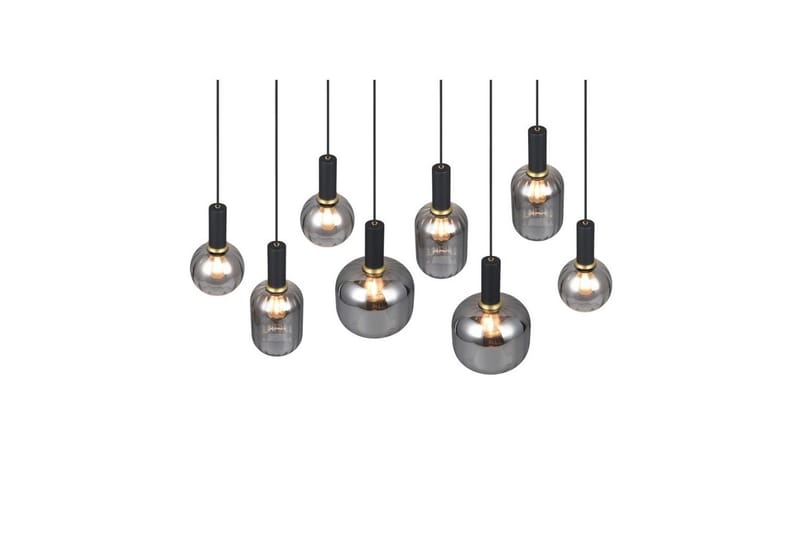 Pendel TRIO Diva 8-delt, Mat sort/krom - 8-delt, Mat sort/krom - Belysning - Lamper & indendørsbelysning - Loftlampe - Pendellamper & hængelamper