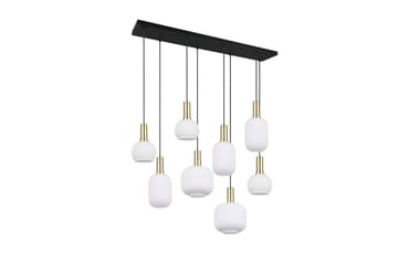 Pendel TRIO Diva 8-delt, Matmessing/hvid - 8-delt, Matmessing/hvid - Belysning - Lamper & indendørsbelysning - Loftlampe - Pendellamper & hængelamper
