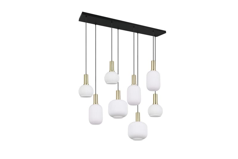 Pendel TRIO Diva 8-delt, Matmessing/hvid - 8-delt, Matmessing/hvid - Belysning - Lamper & indendørsbelysning - Loftlampe - Pendellamper & hængelamper