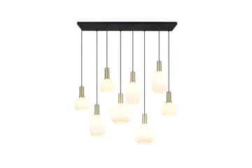 Pendel TRIO Diva 8-delt, Matmessing/hvid - 8-delt, Matmessing/hvid - Belysning - Lamper & indendørsbelysning - Loftlampe - Pendellamper & hængelamper