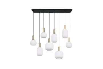 Pendel TRIO Diva 8-delt, Matmessing/hvid - 8-delt, Matmessing/hvid - Belysning - Lamper & indendørsbelysning - Loftlampe - Pendellamper & hængelamper