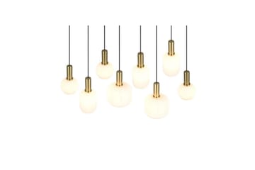 Pendel TRIO Diva 8-delt, Matmessing/hvid - 8-delt, Matmessing/hvid - Belysning - Lamper & indendørsbelysning - Loftlampe - Pendellamper & hængelamper