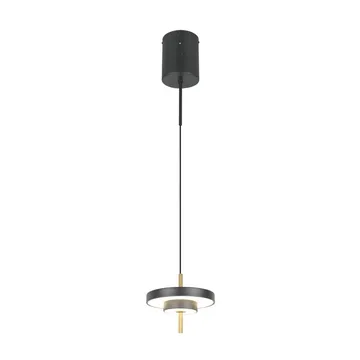 Pendel TRIO Keaton - 1 lampe 20 cm, Mat sort/Messing - Belysning - Lamper & indendørsbelysning - Loftlampe - Pendellamper & hængelamper
