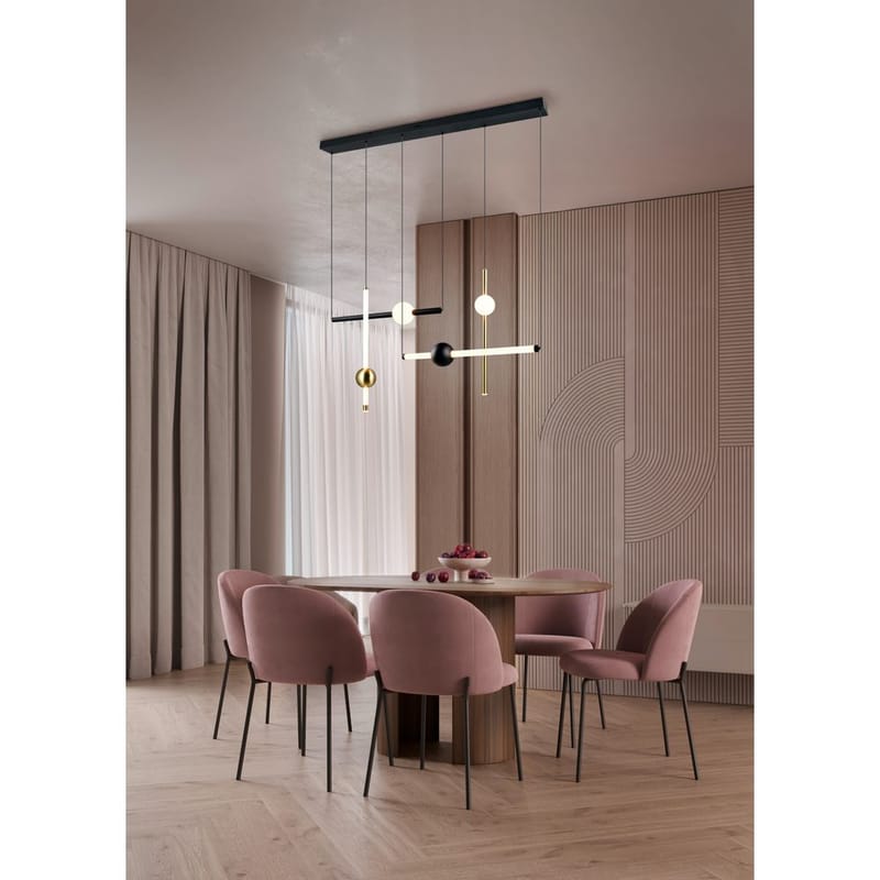 Pendel TRIO Melita - 110 cm/Mat sort - Belysning - Lamper & indendørsbelysning - Loftlampe - Pendellamper & hængelamper