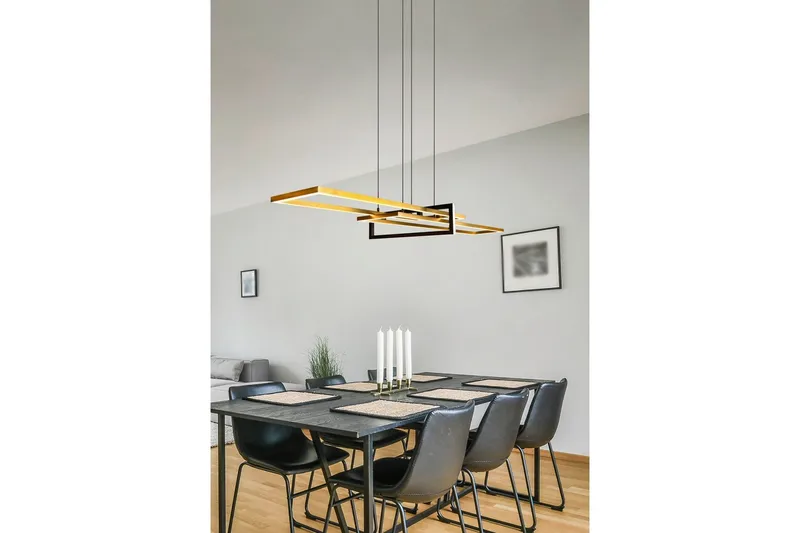 Pendel TRIO Salinas Matmessing/matsort - Matmessing/matsort - Belysning - Lamper & indendørsbelysning - Loftlampe - Pendellamper & hængelamper