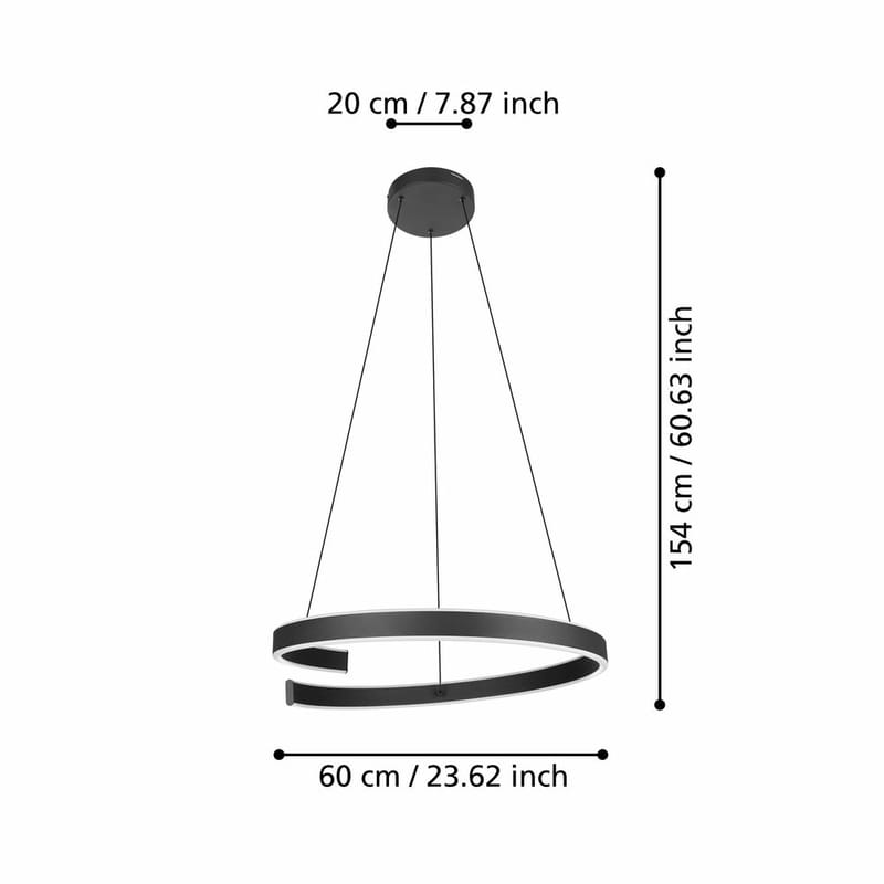 Pendellampe Andabaia - 60 cm - Belysning - Lamper & indendørsbelysning - Loftlampe - Pendellamper & hængelamper