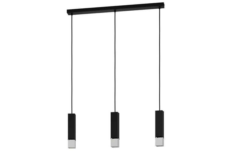 Pendellampe Eglo Butrano med 3 Lamper, Sort/Sølv