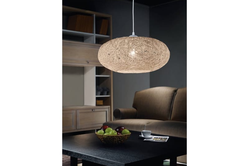 Pendellampe Eglo Campilo Hvid Beige - Beige/Hvid - Belysning - Lamper & indendørsbelysning - Loftlampe - Pendellamper & hængelamper