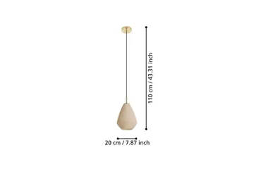 Pendellampe Eglo Caprarola - Beige/Messing - Belysning - Lamper & indendørsbelysning - Loftlampe - Pendellamper & hængelamper