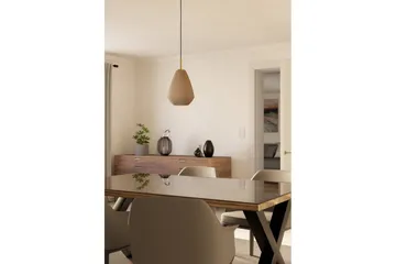 Pendellampe Eglo Caprarola - Beige/Messing - Belysning - Lamper & indendørsbelysning - Loftlampe - Pendellamper & hængelamper