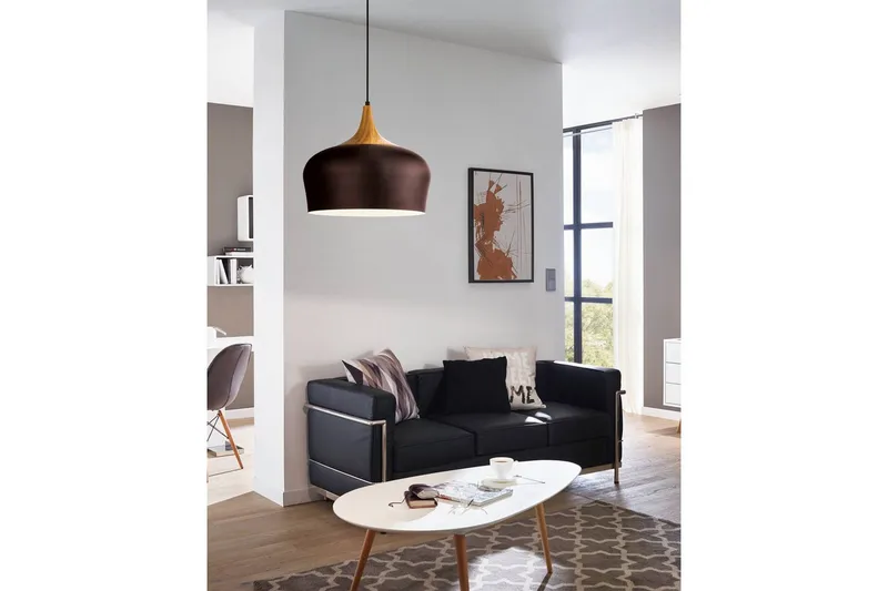 Pendellampe Eglo Obregon Brun, Creme, Eg - Brun/Beige - Belysning - Lamper & indendørsbelysning - Loftlampe - Pendellamper & hængelamper