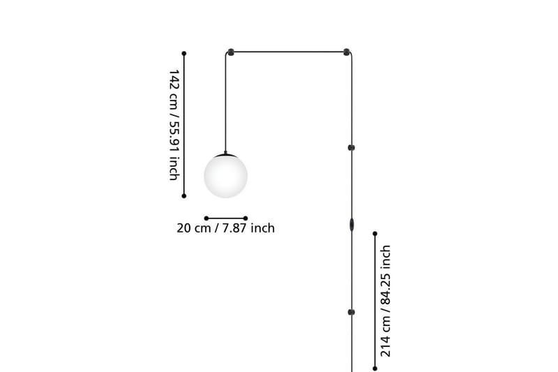 Pendellampe Eglo Rondo 3 - Hvid/Sort - Belysning - Lamper & indendørsbelysning - Loftlampe - Pendellamper & hængelamper