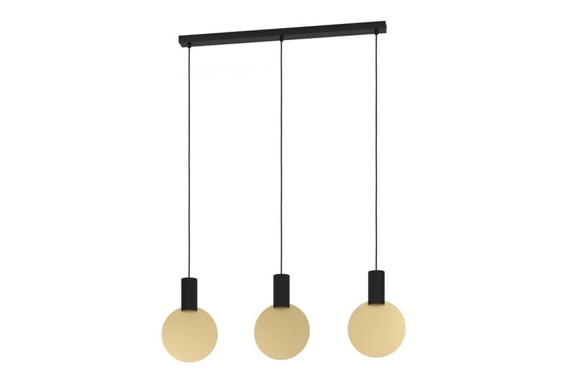Pendellampe Eglo Sarona med 3 Lamper, Sort/Guld