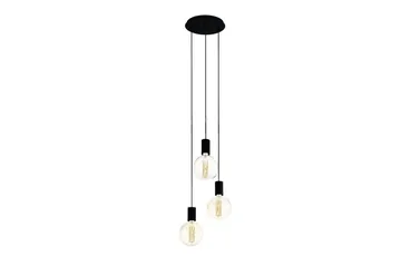 Pendellampe Eglo Pozueta Rund - Sort - Belysning - Lamper & indendørsbelysning - Loftlampe - Pendellamper & hængelamper