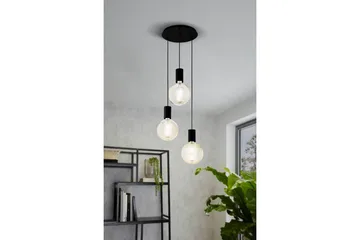 Pendellampe Eglo Pozueta Rund - Sort - Belysning - Lamper & indendørsbelysning - Loftlampe - Pendellamper & hængelamper