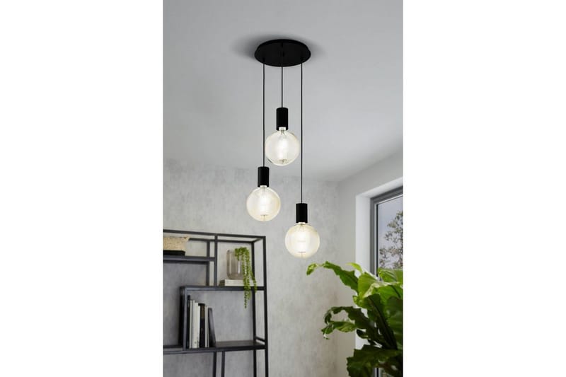 Pendellampe Eglo Pozueta Rund - Sort - Belysning - Lamper & indendørsbelysning - Loftlampe - Pendellamper & hængelamper