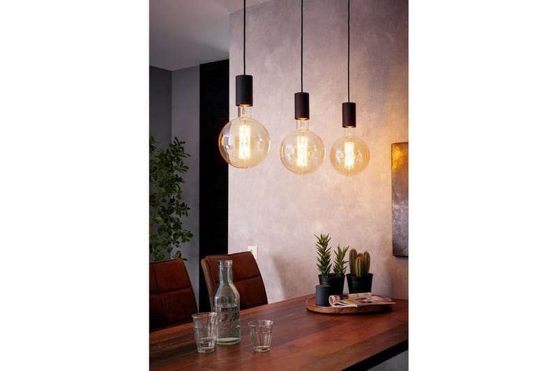 Pendellampe Eglo Pozueta med 3 Lampor - Sort - Belysning - Lamper & indendørsbelysning - Loftlampe - Pendellamper & hængelamper