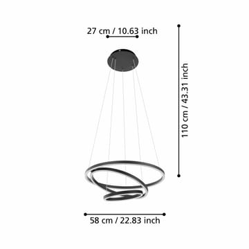 Pendellampe Lobinero - Sort Hvid - Belysning - Lamper & indendørsbelysning - Loftlampe - Pendellamper & hængelamper