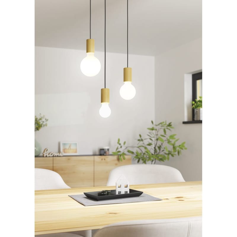 Pendellampe Pozueta - Sort, Brun - Belysning - Lamper & indendørsbelysning - Loftlampe - Pendellamper & hængelamper