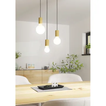 Pendellampe Pozueta - Sort, Brun - Belysning - Lamper & indendørsbelysning - Loftlampe - Pendellamper & hængelamper