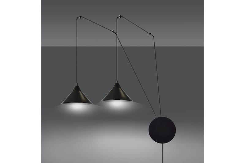 Abramo 2 pendel Sort - Scandinavian Choice - Loftlampe køkken - Vindueslampe hængende - Vindueslampe - Pendellamper & hængelamper - Soveværelse lampe - Stuelampe