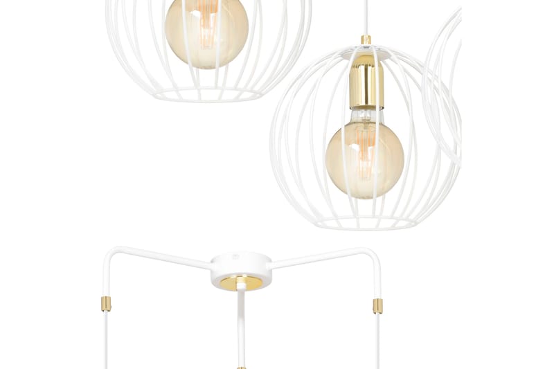 Albio 3 pendel Hvid - Scandinavian Choice - Loftlampe køkken - Vindueslampe hængende - Vindueslampe - Pendellamper & hængelamper - Soveværelse lampe - Stuelampe
