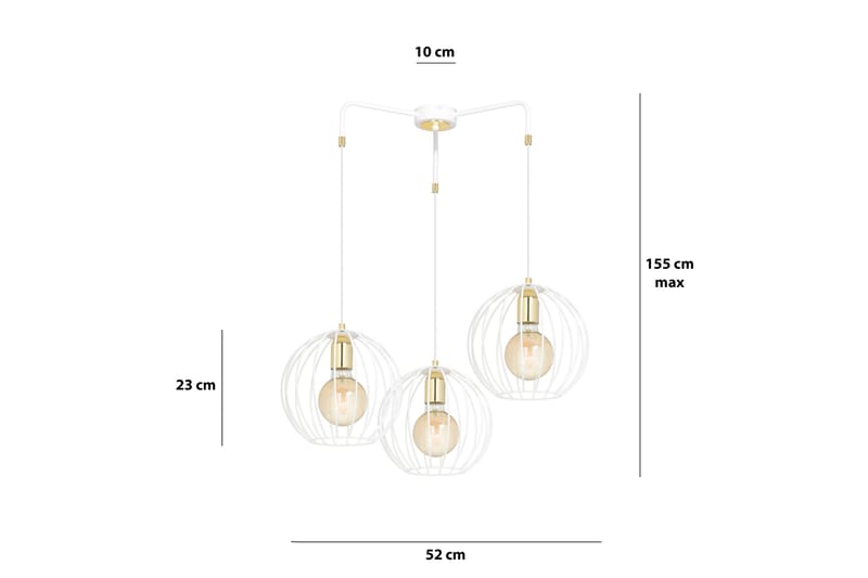 Albio 3 pendel Hvid - Scandinavian Choice - Loftlampe køkken - Vindueslampe hængende - Vindueslampe - Pendellamper & hængelamper - Soveværelse lampe - Stuelampe