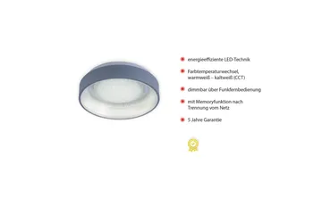 DANTE Loftlampe, grå - Belysning - Lamper & indendørsbelysning - Loftlampe - Pendellamper & hængelamper
