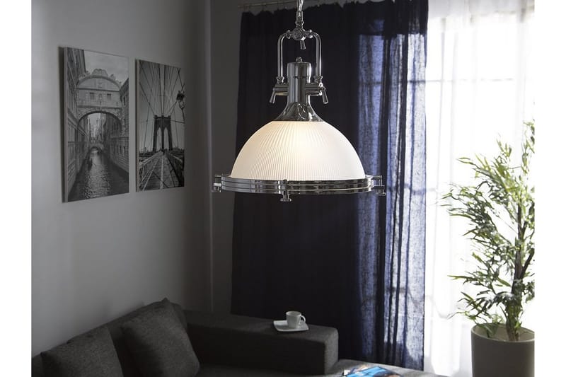 Ebron loftslampe 38 cm, Sølv