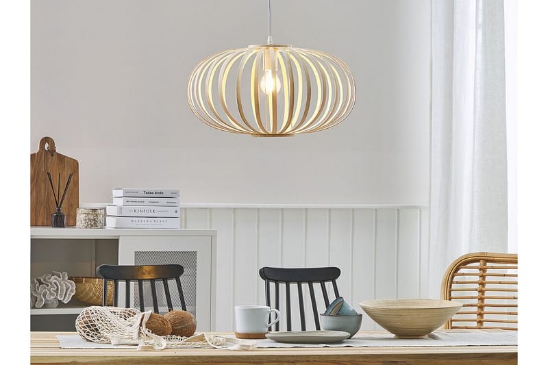 Havelen Loftlampe Oval - Bambus/Lysebrun - Loftlampe køkken - Vindueslampe hængende - Vindueslampe - Pendellamper & hængelamper - Soveværelse lampe - Stuelampe
