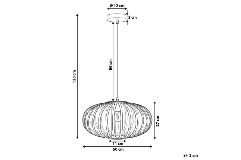 Havelen Loftlampe Oval - Bambus/Lysebrun - Loftlampe køkken - Vindueslampe hængende - Vindueslampe - Pendellamper & hængelamper - Soveværelse lampe - Stuelampe