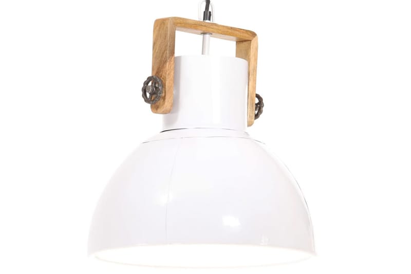 Industriel Hængelampe 25 W Rund 40 cm E27 Hvid - Vindueslampe hængende - Pendellamper & hængelamper - Stuelampe - Vindueslampe - Loftlampe køkken - Soveværelse lampe