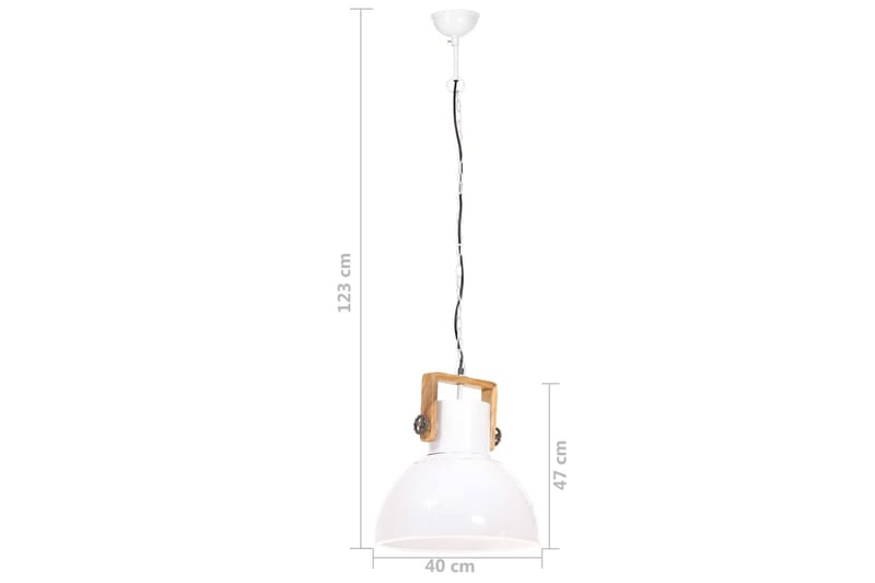 Industriel Hængelampe 25 W Rund 40 cm E27 Hvid - Belysning - Lamper & indendørsbelysning - Loftlampe - Pendellamper & hængelamper