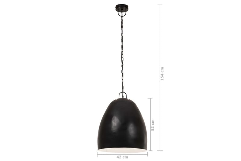 Industriel Hængelampe 25 W Rund 42 cm E27 Mat Sort - Loftlampe køkken - Vindueslampe hængende - Vindueslampe - Pendellamper & hængelamper - Soveværelse lampe - Stuelampe