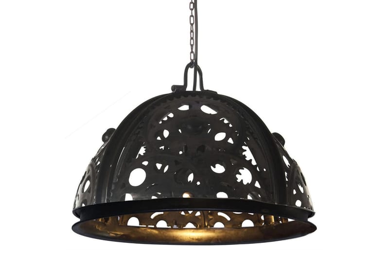 Industriel Loftlampe Med Kæde og Hjul 45 cm E27 - Sort - Loftlampe køkken - Vindueslampe hængende - Vindueslampe - Pendellamper & hængelamper - Soveværelse lampe - Stuelampe