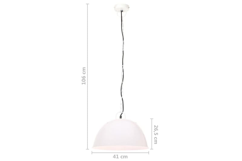 Industriel Vintage Hængelampe 25 W Rund 41 cm E27 Hvid - Loftlampe køkken - Vindueslampe hængende - Vindueslampe - Pendellamper & hængelamper - Soveværelse lampe - Stuelampe