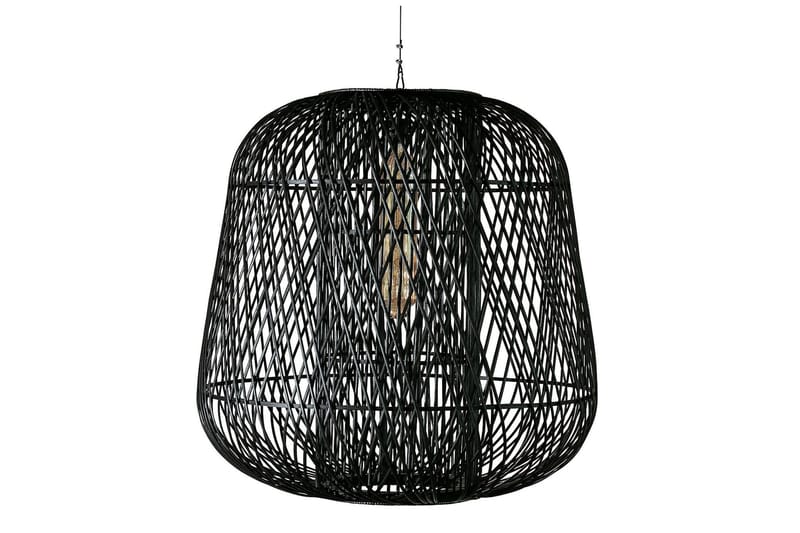 Lashawn Pendel 100x100 cm - Bambus / sort - Loftlampe køkken - Vindueslampe hængende - Vindueslampe - Pendellamper & hængelamper - Soveværelse lampe - Netlampe - Stuelampe