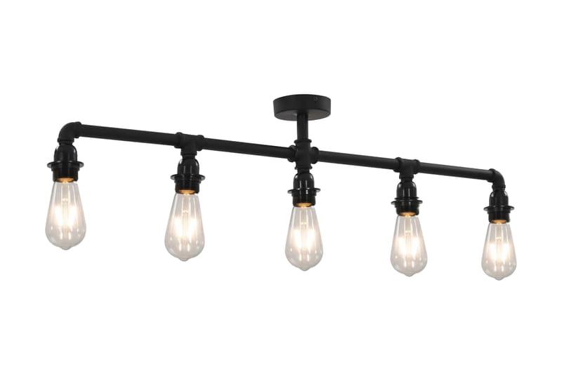 Loftlampe 5 X E27-Pærer Sort - Sort - Loftlampe køkken - Vindueslampe hængende - Vindueslampe - Pendellamper & hængelamper - Soveværelse lampe - Stuelampe