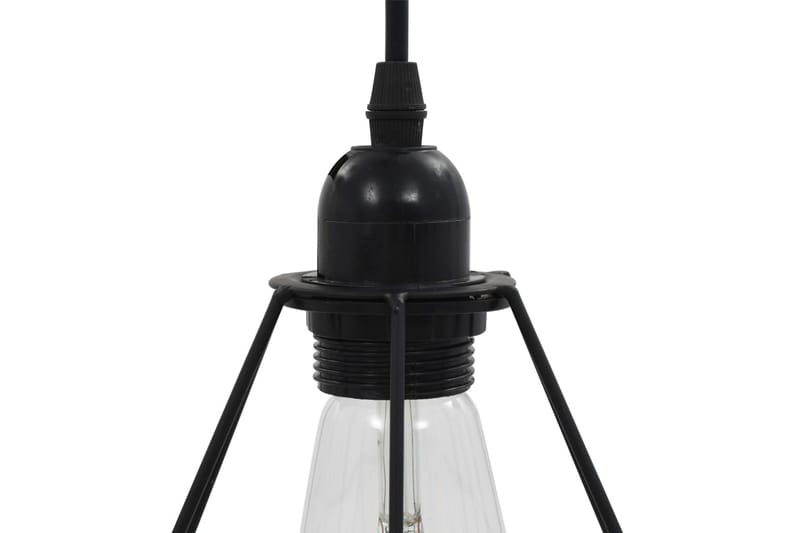 Loftlampe Med Diamantdesign 3 X E27-Pærer Sort - Sort - Loftlampe køkken - Vindueslampe hængende - Vindueslampe - Pendellamper & hængelamper - Soveværelse lampe - Stuelampe
