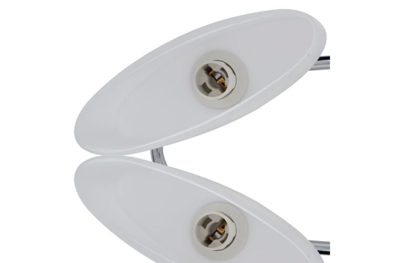 Loftslampe Ellipseformede Glasskærme 6 E14-Pærer - Hvid - Belysning - Lamper & indendørsbelysning - Loftlampe - Pendellamper & hængelamper