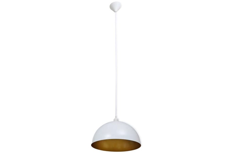Loftslampe Halvkugle 2 Stk. Højdejusterbar Hvid - Hvid - Belysning - Lamper & indendørsbelysning - Loftlampe - Pendellamper & hængelamper