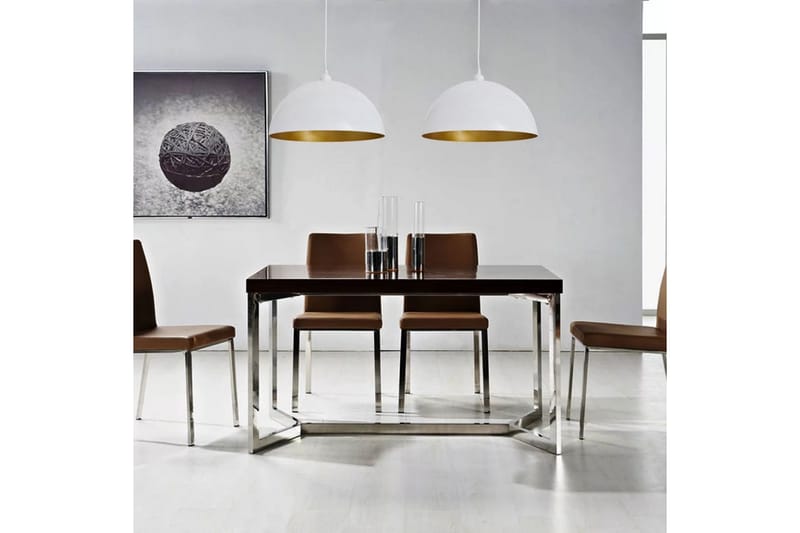 Loftslampe Halvkugle 2 Stk. Højdejusterbar Hvid - Hvid - Belysning - Lamper & indendørsbelysning - Loftlampe - Pendellamper & hængelamper
